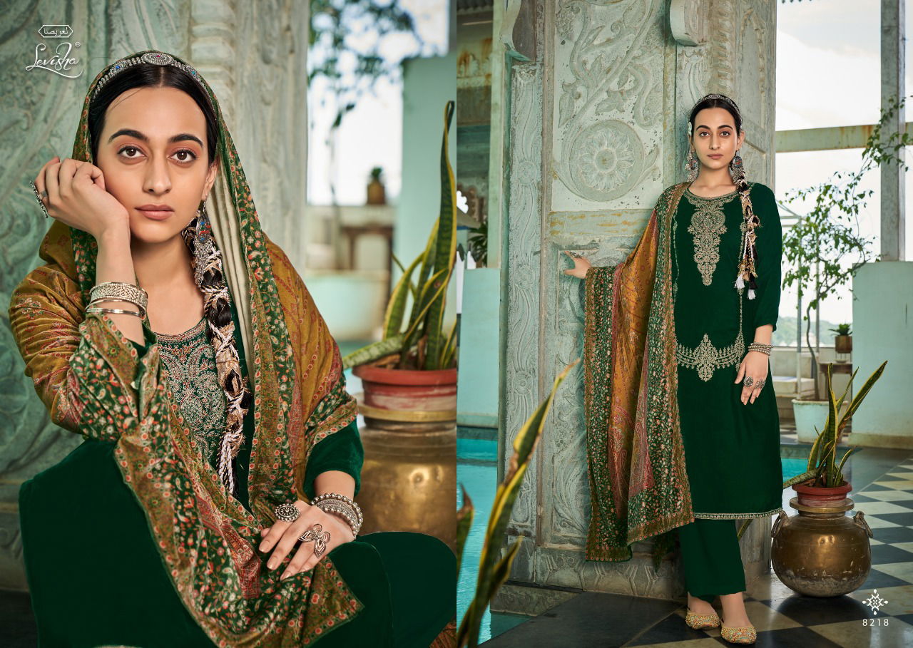 Levisha Mehnoor Pashmina Festival Wear Heavy Velvet Dress Material Collection 